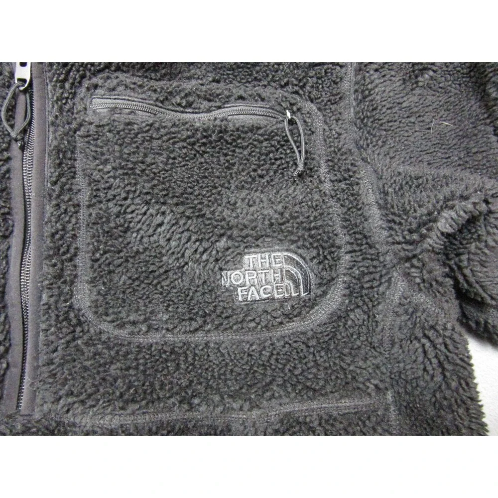 The North Face Jacket Mens Medium Black Excellent Sherpa Anorak Pullover Fleece